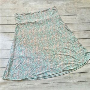 LuLaRoe Azure Skirt A-line Geometric Print Skirt Size 2XL
